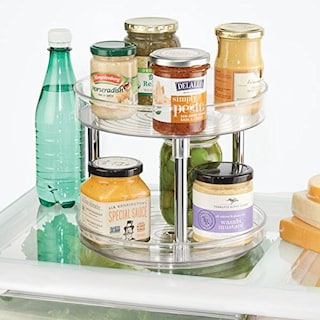 Foto 7 | Plato Giratorio Lazy Susan Mdesign De 2 Niveles Para Cocina Transparente Y Cromado - Venta Internacional.