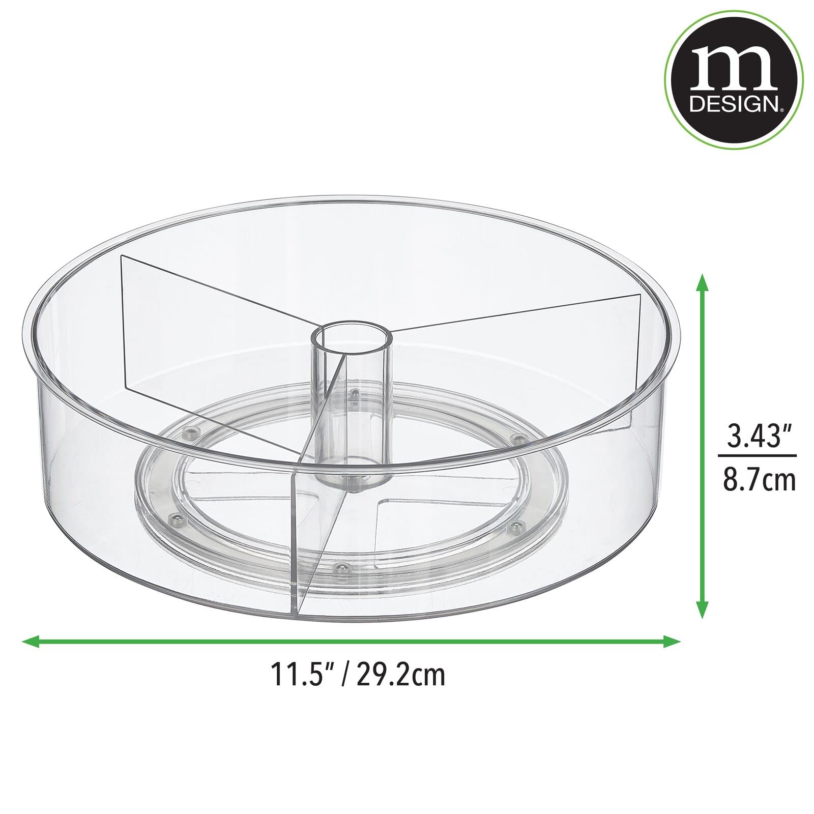 Foto 4 pulgar | Tocadiscos Lazy Susan  Giratoria Dividida  Diseño Mdesign Lumiere Clear - Venta Internacional.