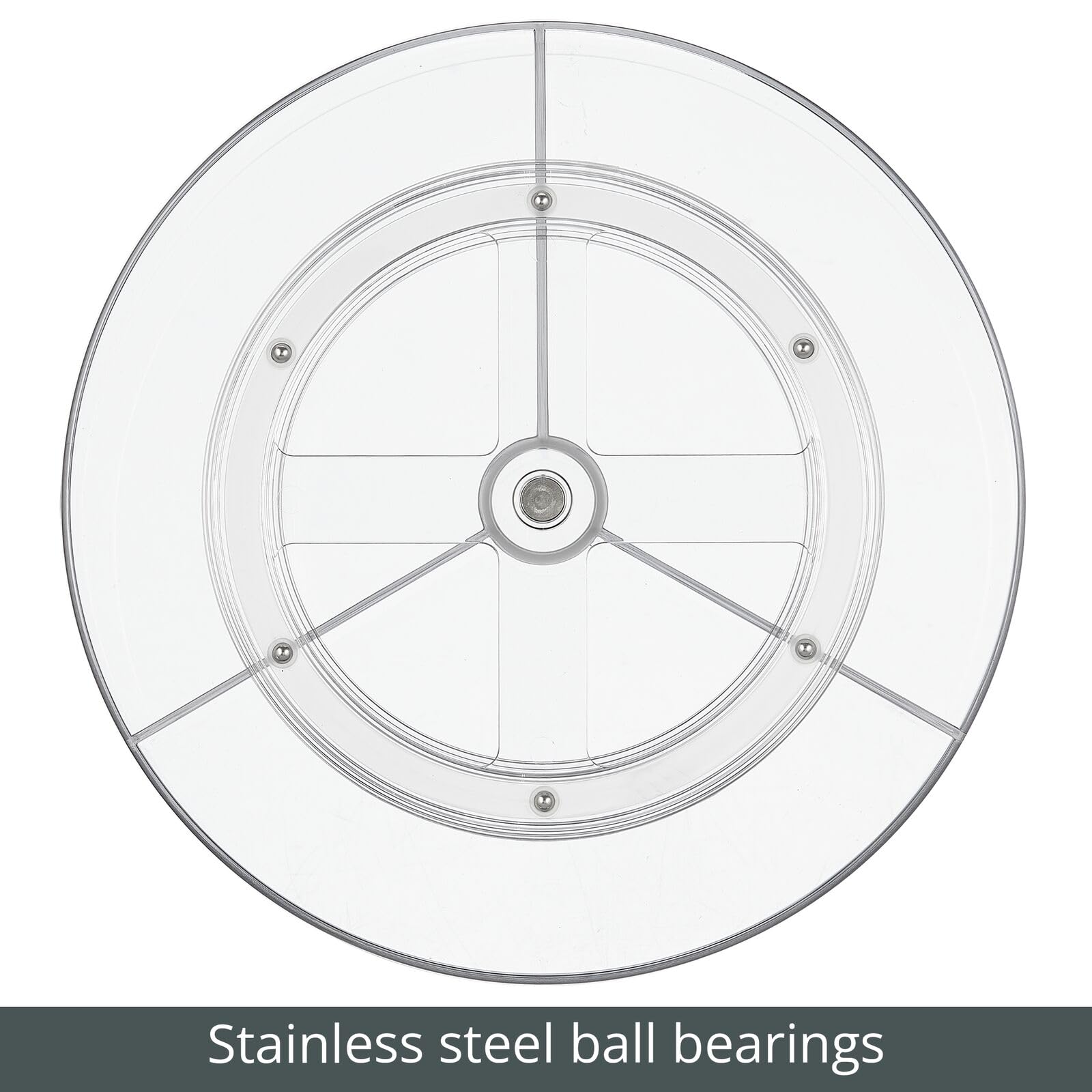 Foto 4 | Tocadiscos Lazy Susan  Giratoria Dividida  Diseño Mdesign Lumiere Clear - Venta Internacional.
