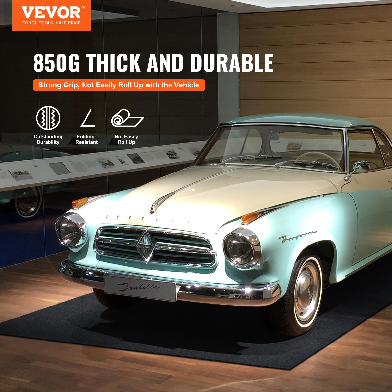 Foto 2 | Alfombra De Garaje Vevor Impermeable De 2,3 X 5,8 M Para Coches - Venta Internacional.
