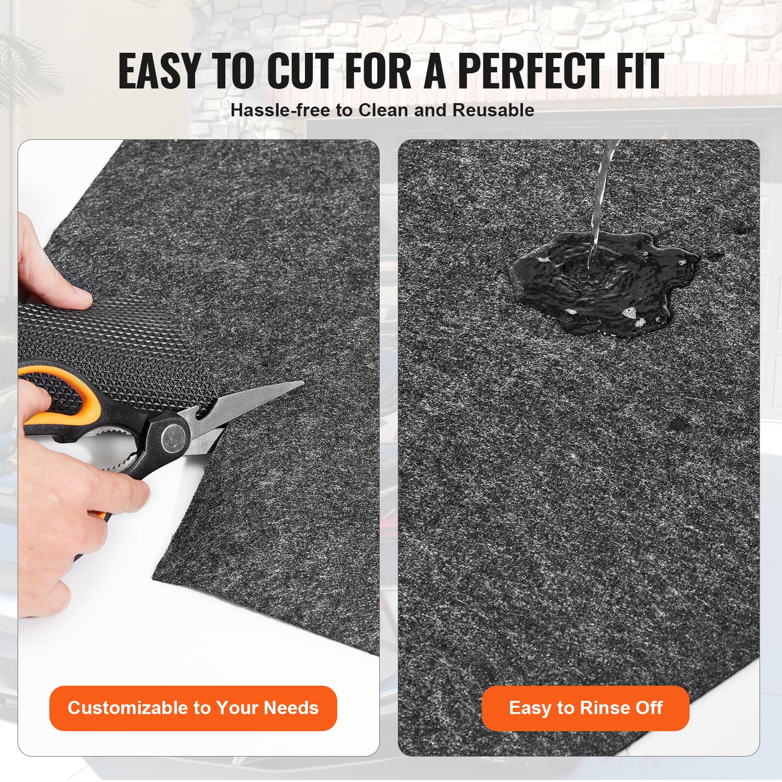 Foto 7 | Alfombra De Garaje Vevor Impermeable De 2,3 X 5,8 M Para Coches - Venta Internacional.