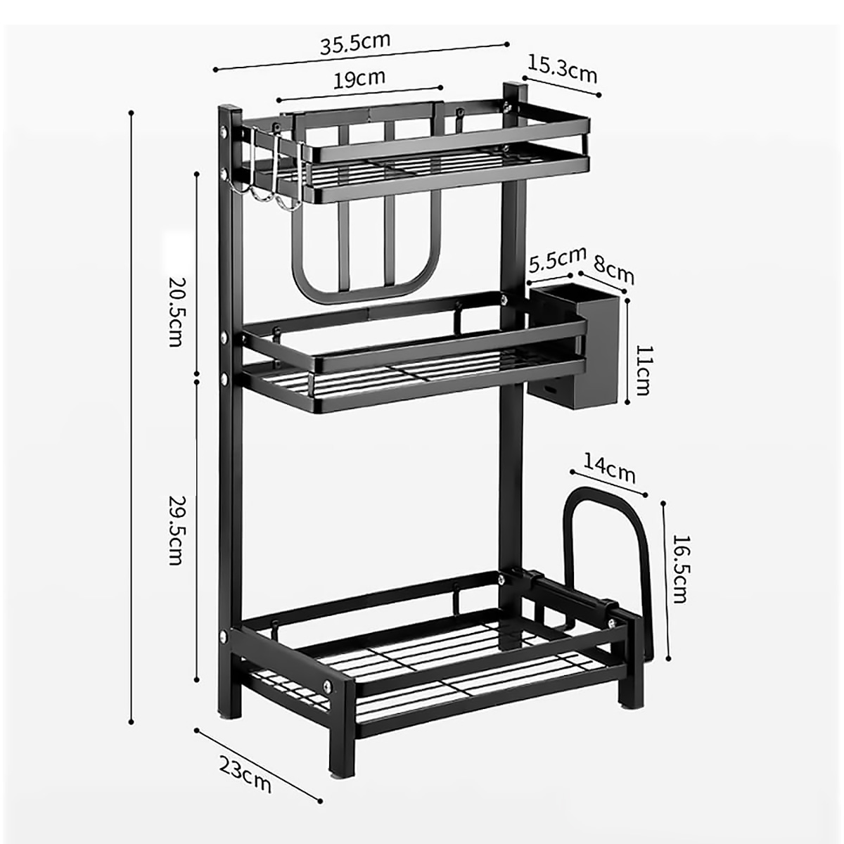 Foto 8 pulgar | Organizador Brandtrendy Rack 3 Niveles color Negro