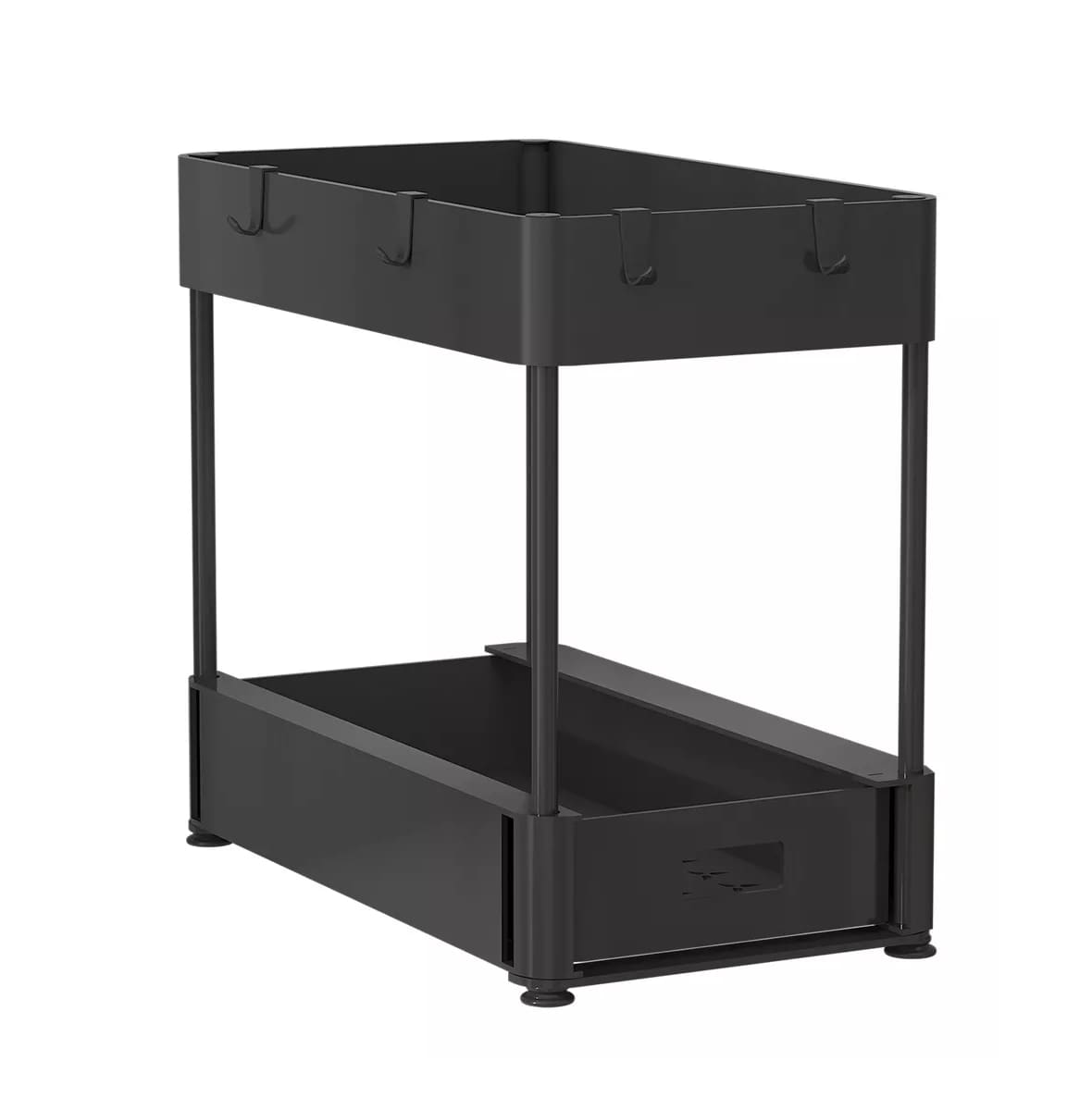 Estante Organizador Cocina De 2 Niveles Con Cajón Deslizante Negro $699