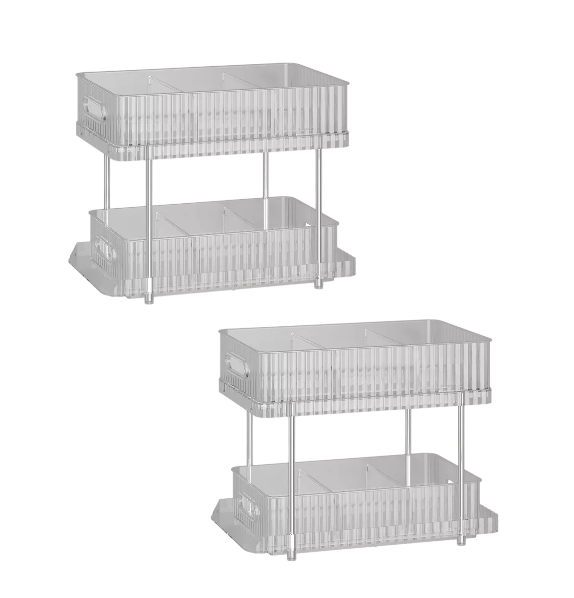 Foto 2 pulgar | Organizador Para Debajo Del Fregadero Con Cajón 2 Pcs Blanco
