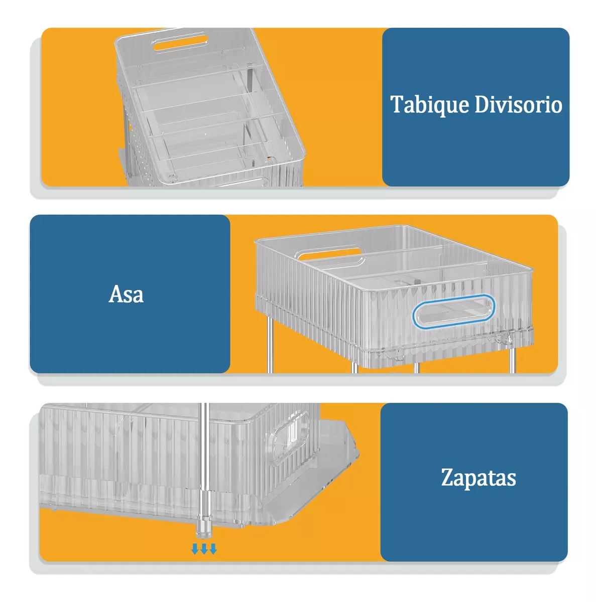 Foto 3 pulgar | Organizador Para Debajo Del Fregadero Con Cajón 2 Pcs Blanco