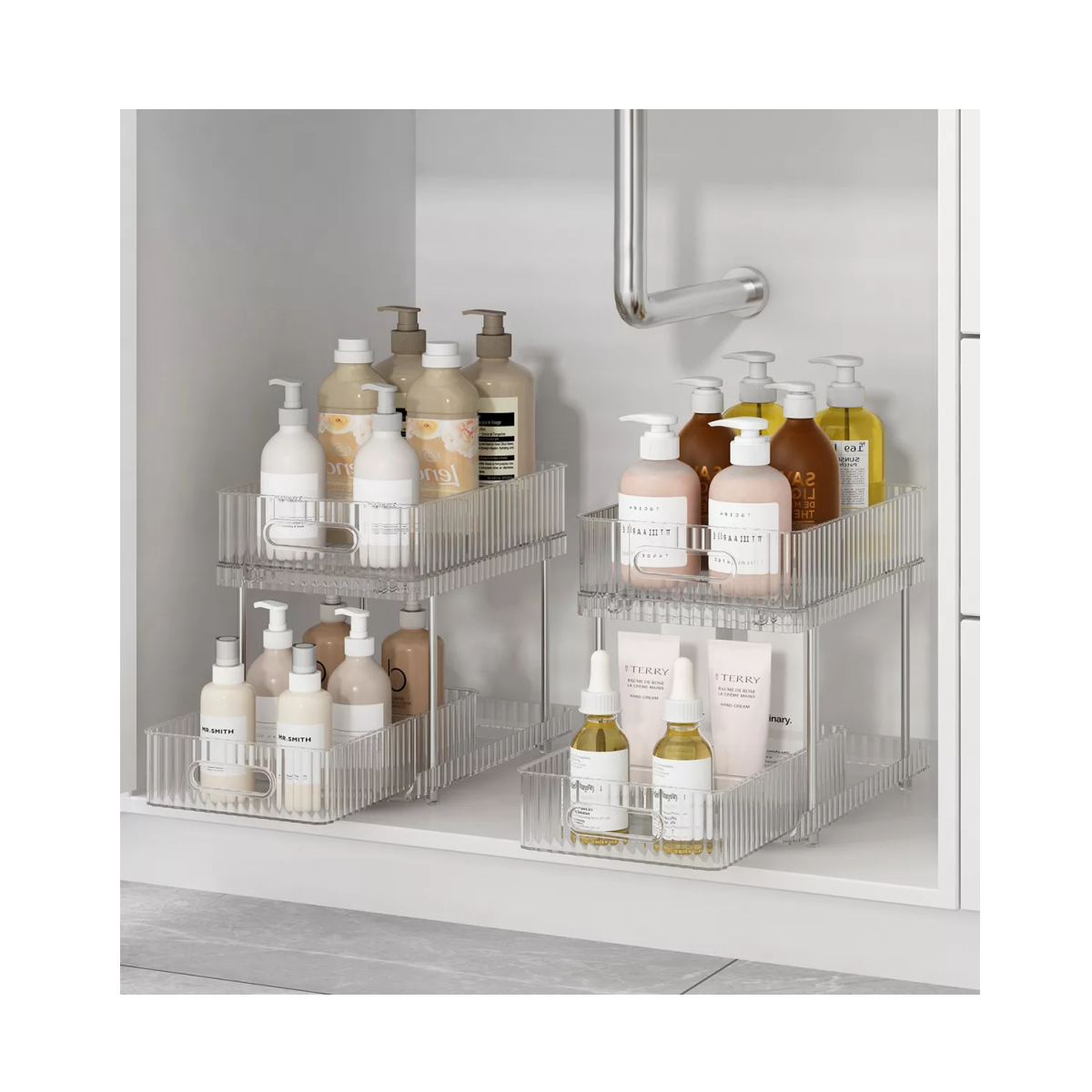 Foto 4 pulgar | Organizador Para Debajo Del Fregadero Con Cajón 2 Pcs Blanco