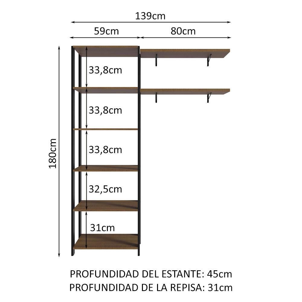 Foto 3 | Estante Multiuso Para Lavandería Madesa 5 Repisas 139cm Mn