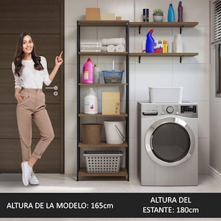Foto 4 | Estante Multiuso Para Lavandería Madesa 5 Repisas 139cm Mn