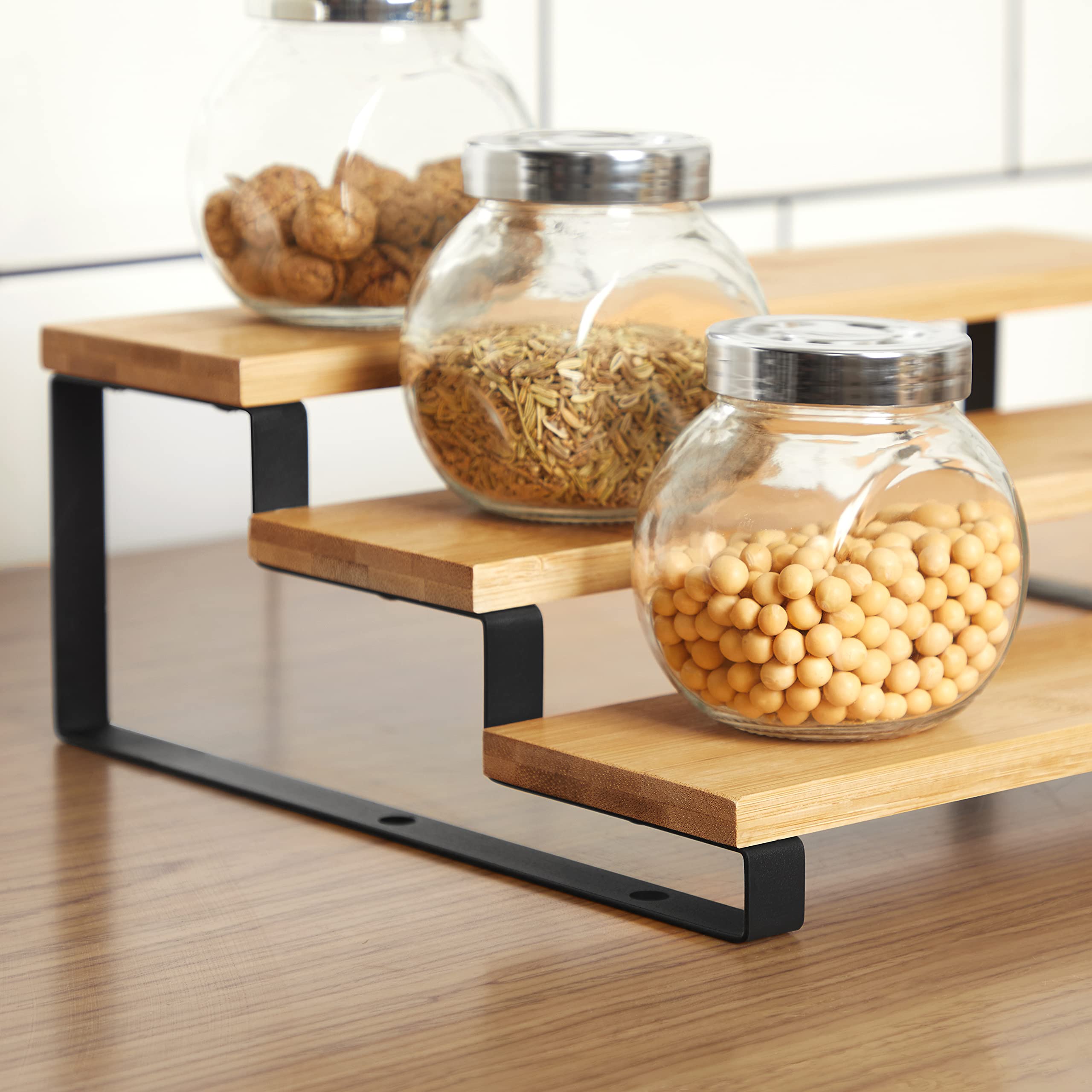 Foto 4 | Organizador Spice Rack Songmics De Bambú Con 3 Niveles Para Magdalenas