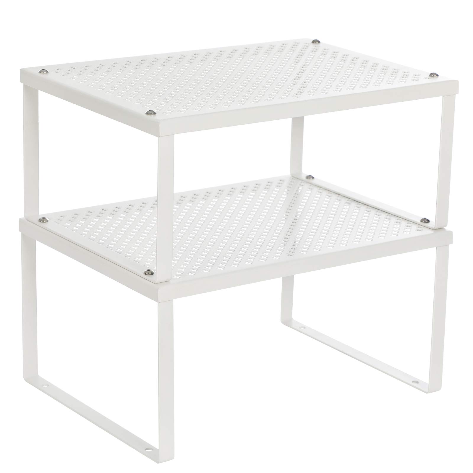 Set De 2 Unidades De Metal Spice Rack Songmics Ukcs01wt, Color Blanco