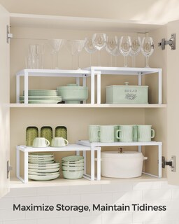 Foto 4 | Set De 2 Unidades De Metal Spice Rack Songmics Ukcs01wt, Color Blanco