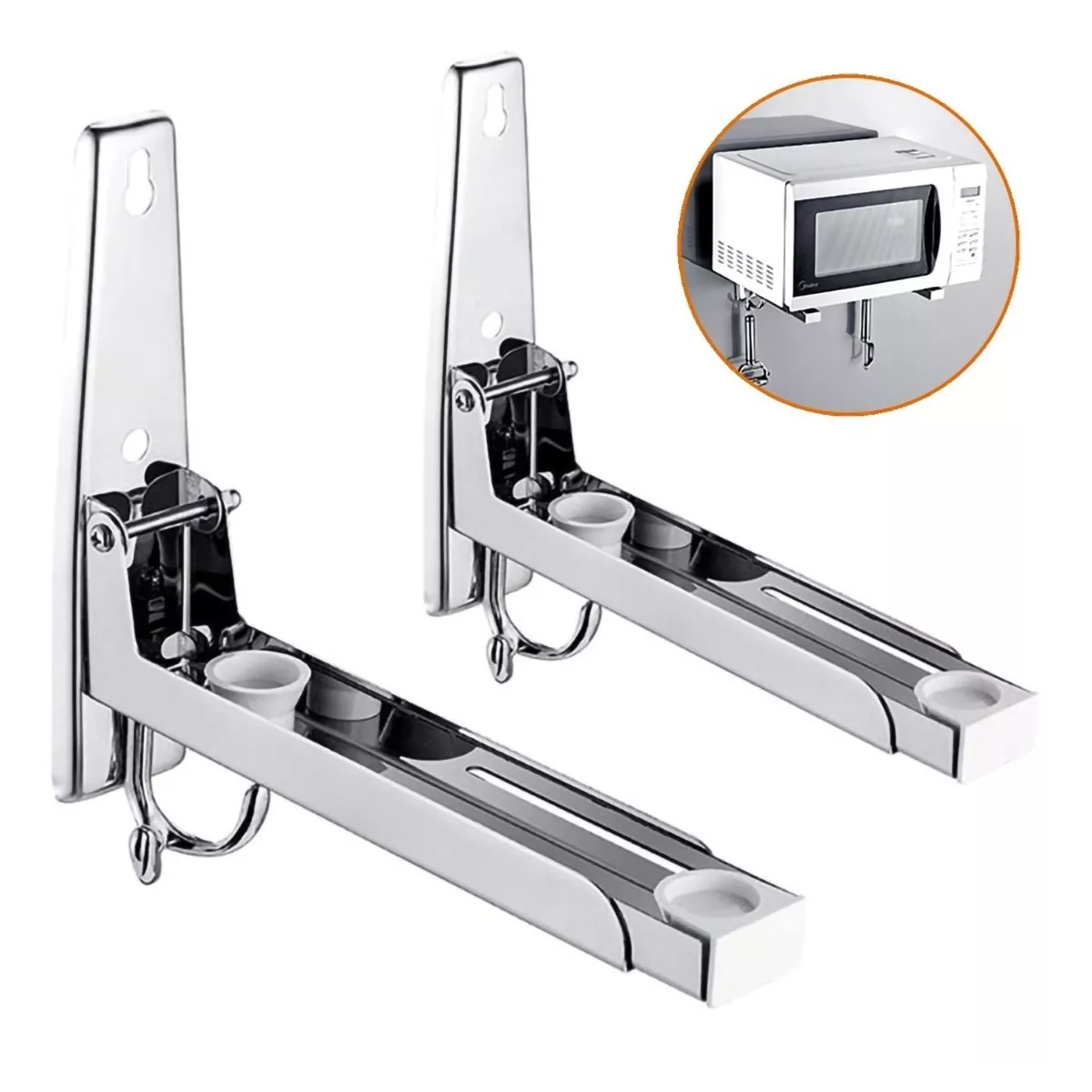 Foto 1 | Soportes Plegables de Acero Inoxidable Para Microondas 2 Piezas