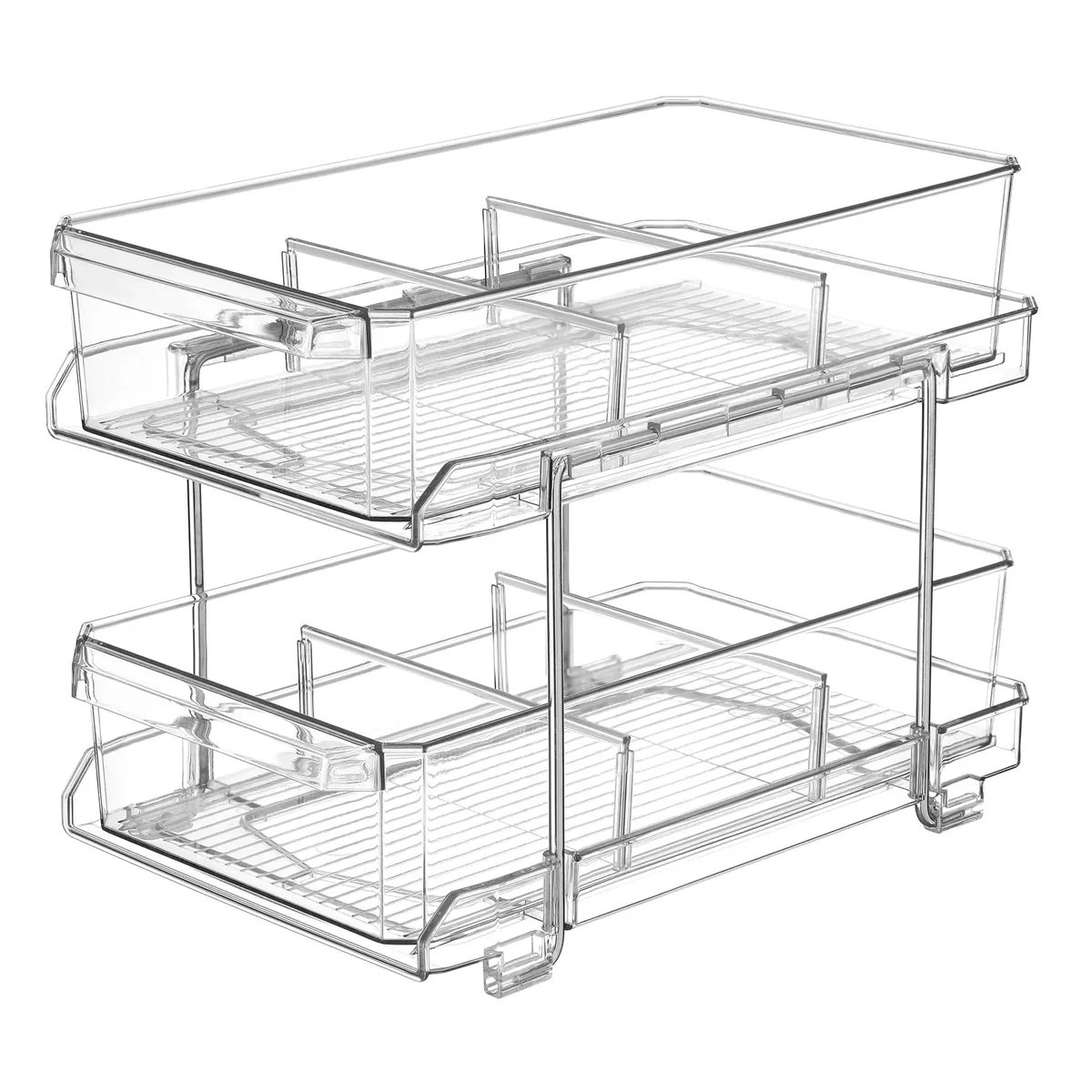 Estante Organizador Multiusos para Baño - Cocina 2 Niveles Transparente