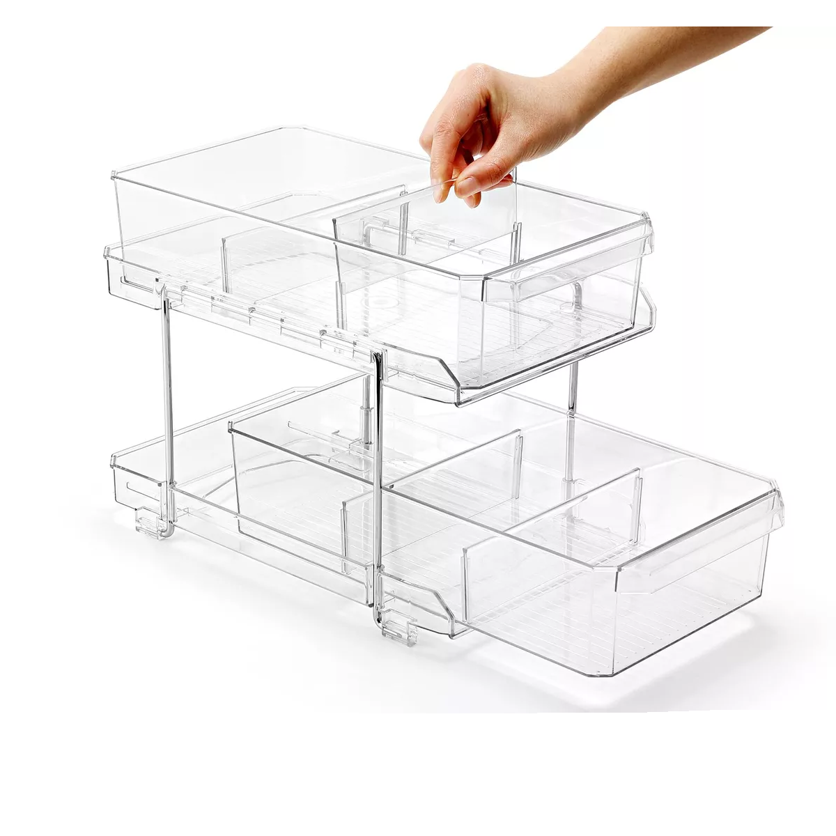 Foto 3 pulgar | Estante Organizador Multiusos Para Baño 2 Niveles Transparente