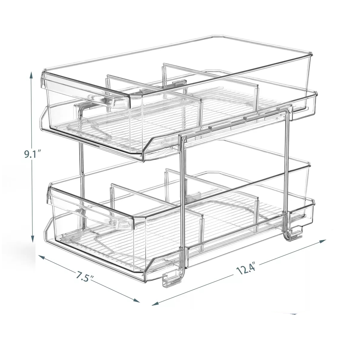 Foto 4 pulgar | Estante Organizador Multiusos Para Baño 2 Niveles Transparente