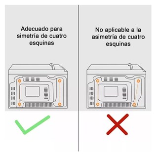 Foto 4 | Soportes Plegables De Acero Inoxidable Para Microondas Plata