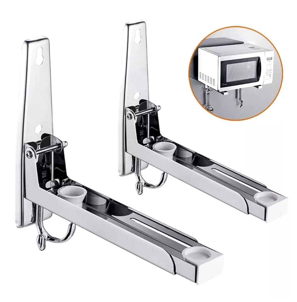 Foto 4 pulgar | Soportes Plegables De Acero Inoxidable Para Microondas Plata