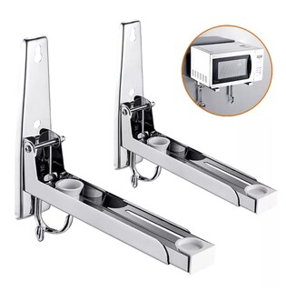 Foto 3 | Soportes Plegables De Acero Inoxidable Para Microondas Plata