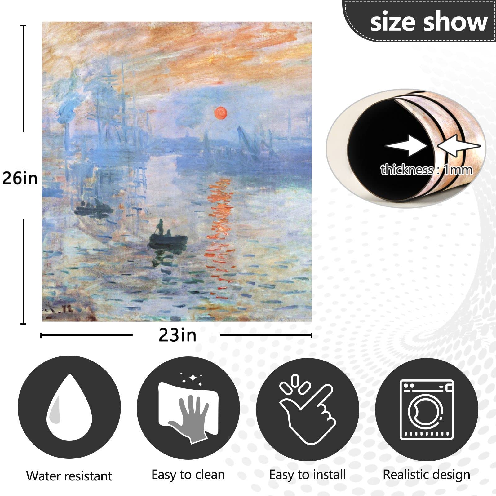 Foto 5 pulgar | Funda Magnética Para Lavavajillas Naanle Impression Sunrise Monet - Venta Internacional.