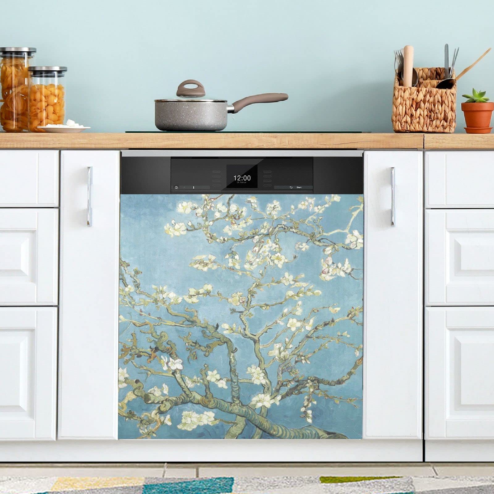 Foto 3 pulgar | Funda Magnética Para Lavavajillas Naanle Almond Blossom Van Gogh, 23 X 26 - Venta Internacional.