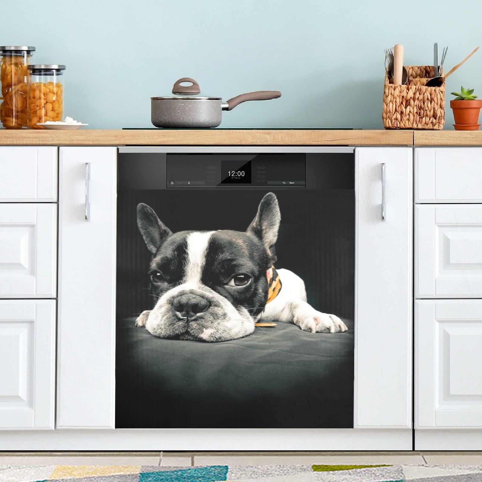 Foto 3 pulgar | Funda Magnética Para Lavavajillas Naanle Animal French Bulldog - Venta Internacional.