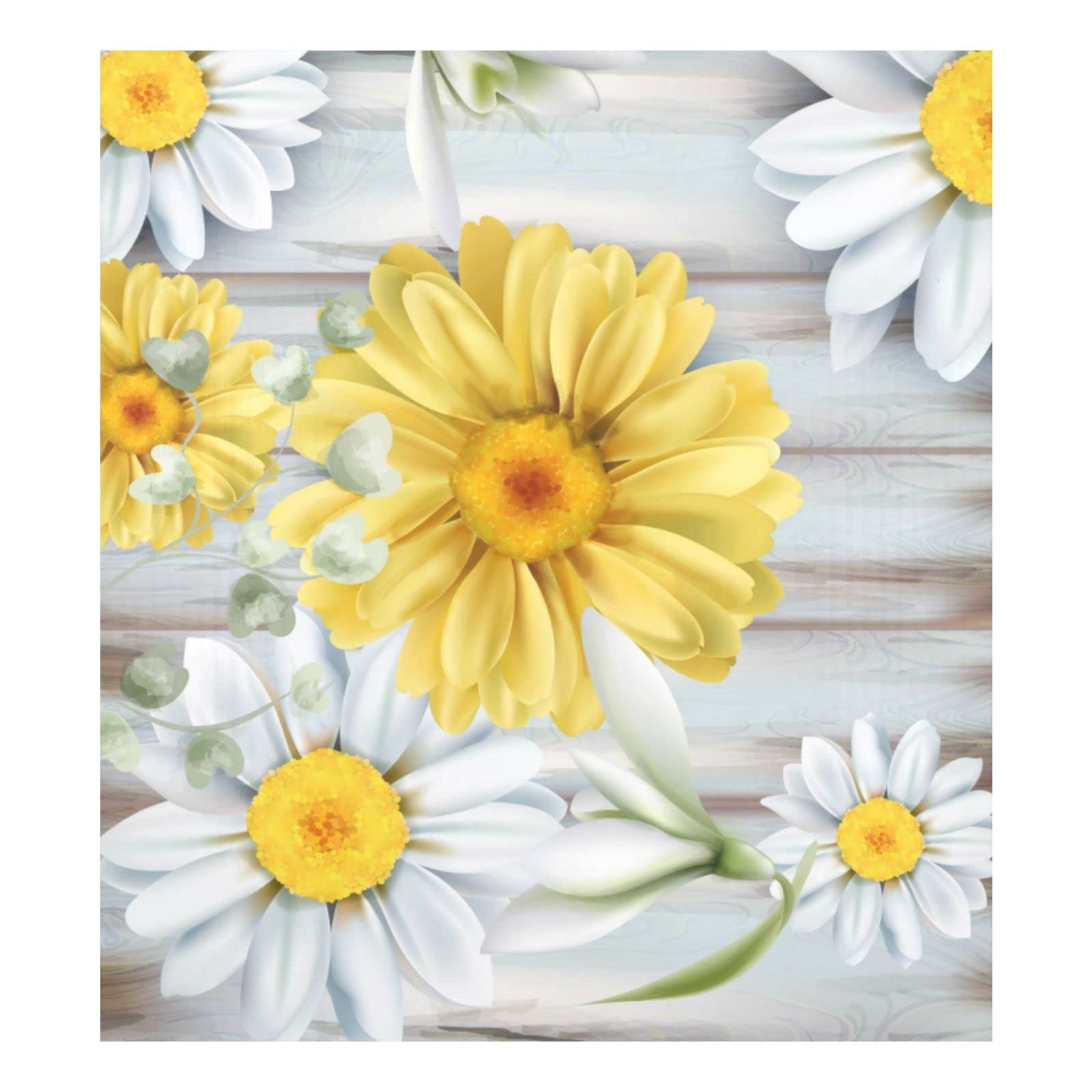 Foto 2 pulgar | Funda Magnética Para Lavavajillas Naanle Wooden Daisy Sunflower - Venta Internacional.