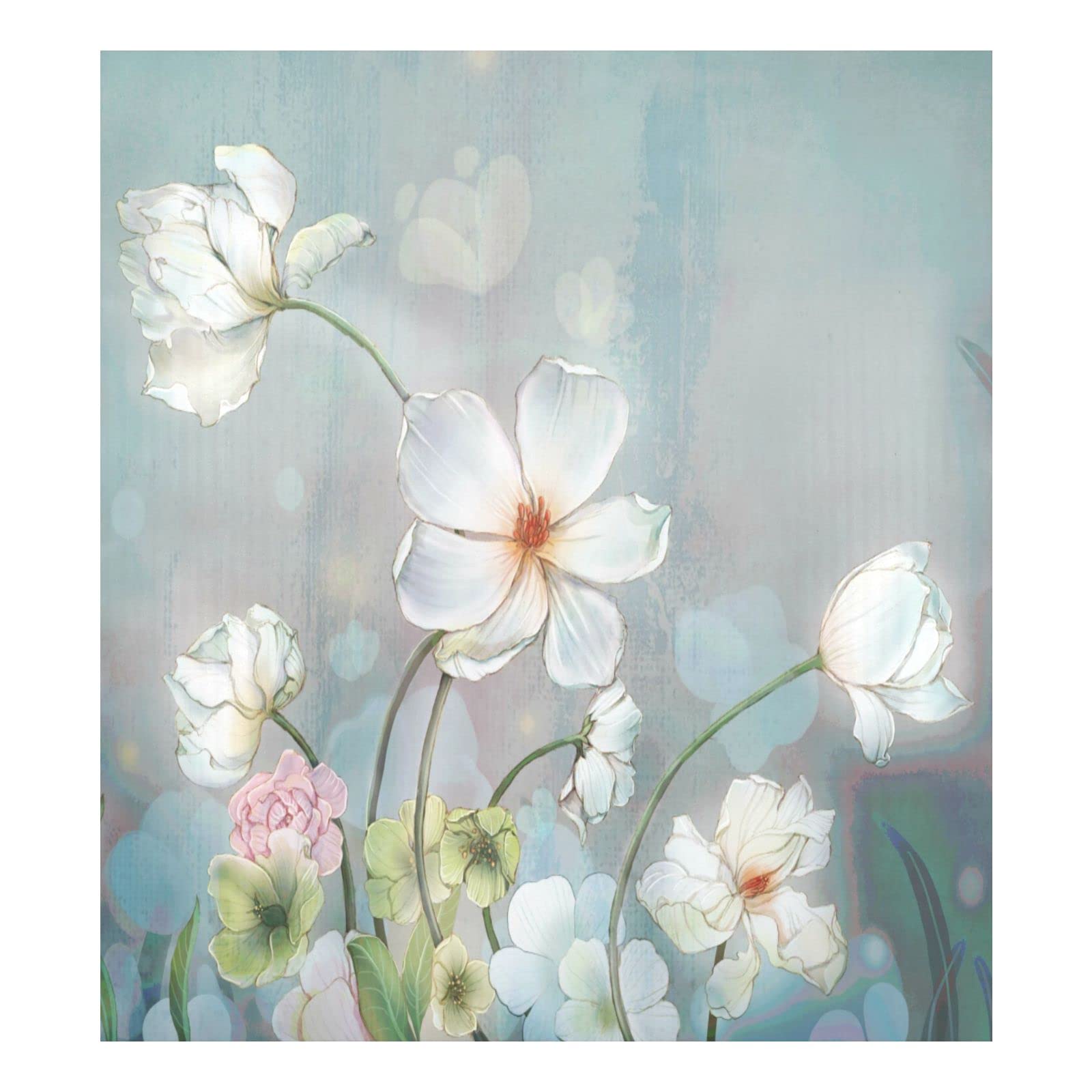 Foto 2 pulgar | Funda Magnética Para Lavavajillas Naanle Blooming White Flowers 23x26 - Venta Internacional.