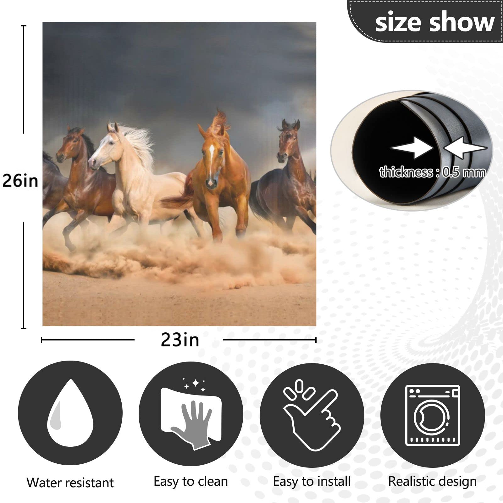 Foto 5 pulgar | Funda Magnética Para Lavavajillas Naanle Running Horse 58 X 66 Cm - Venta Internacional.