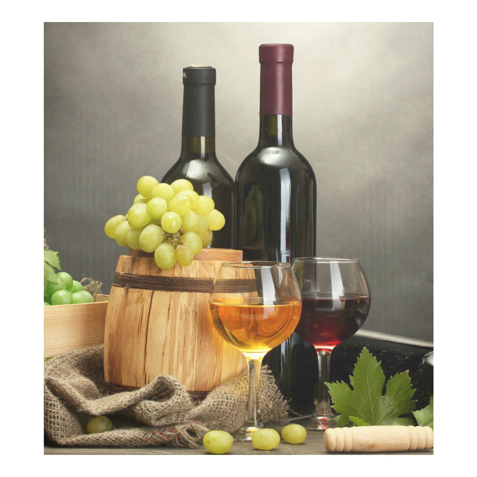 Funda Magnética Para Lavavajillas, Diseño De Vino Y Uvas Maduras - Venta Internacional.