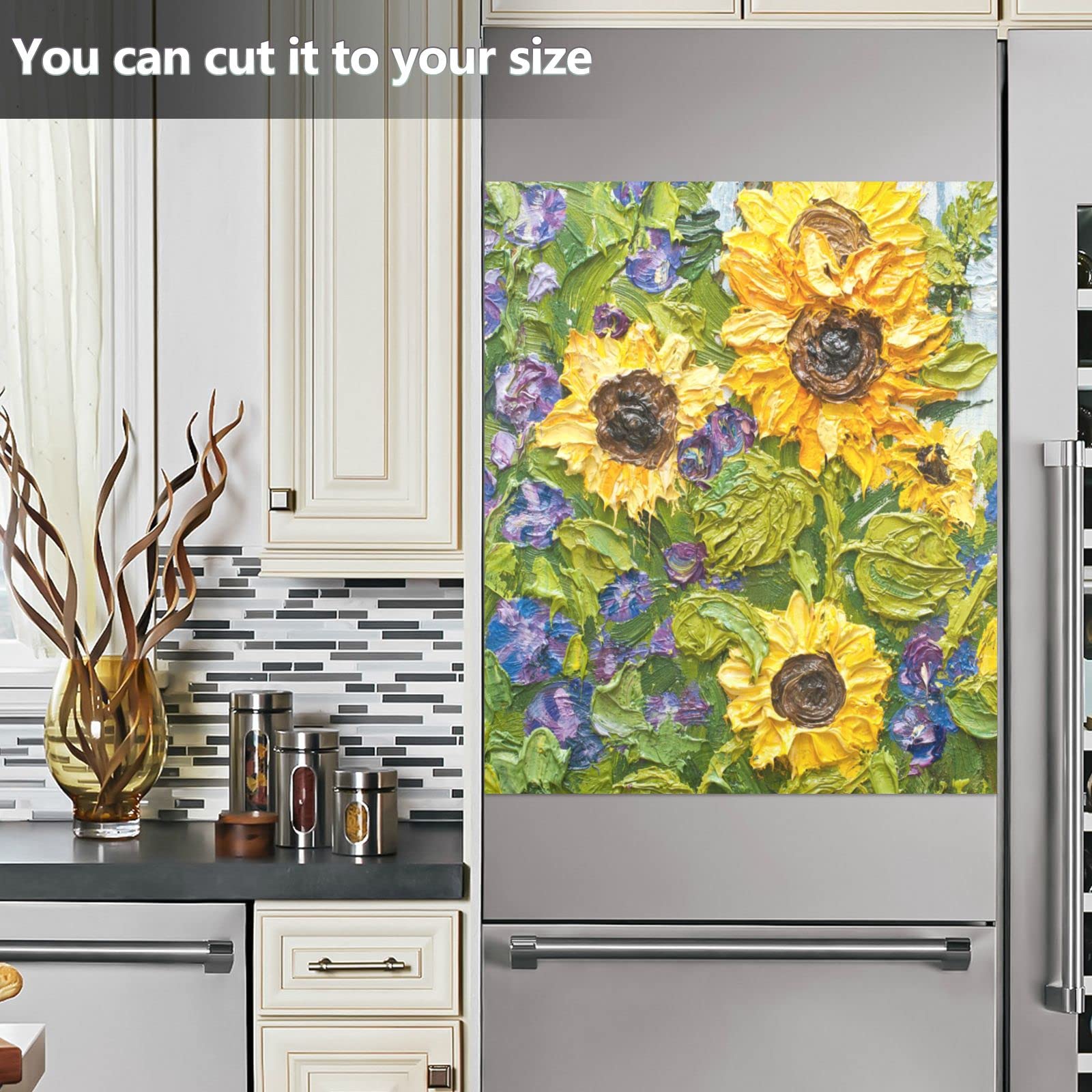 Foto 7 pulgar | Funda Magnética Para Lavavajillas Naanle Van Gogh Con Diseño De Girasol, 60 X 65 Cm - Venta Internacional.
