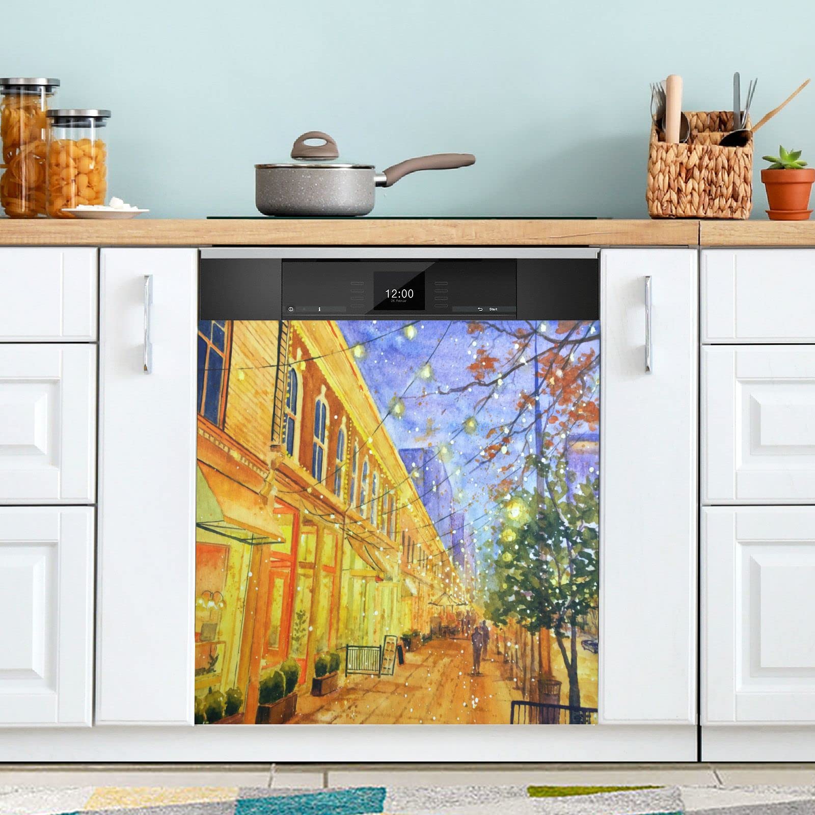 Foto 3 pulgar | Funda Magnética Para Lavavajillas Naanle Van Gogh Downtown, 58 X 66 Cm - Venta Internacional.