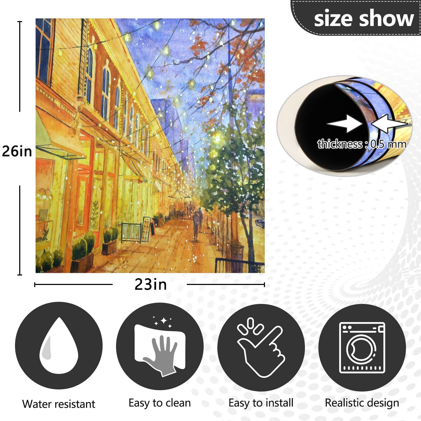 Foto 5 pulgar | Funda Magnética Para Lavavajillas Naanle Van Gogh Downtown, 58 X 66 Cm - Venta Internacional.