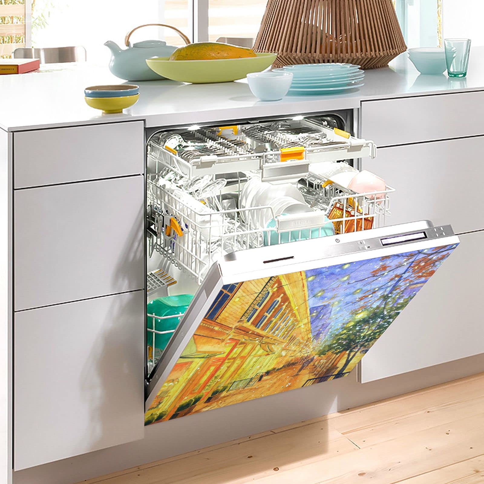 Foto 5 | Funda Magnética Para Lavavajillas Naanle Van Gogh Downtown, 58 X 66 Cm - Venta Internacional.
