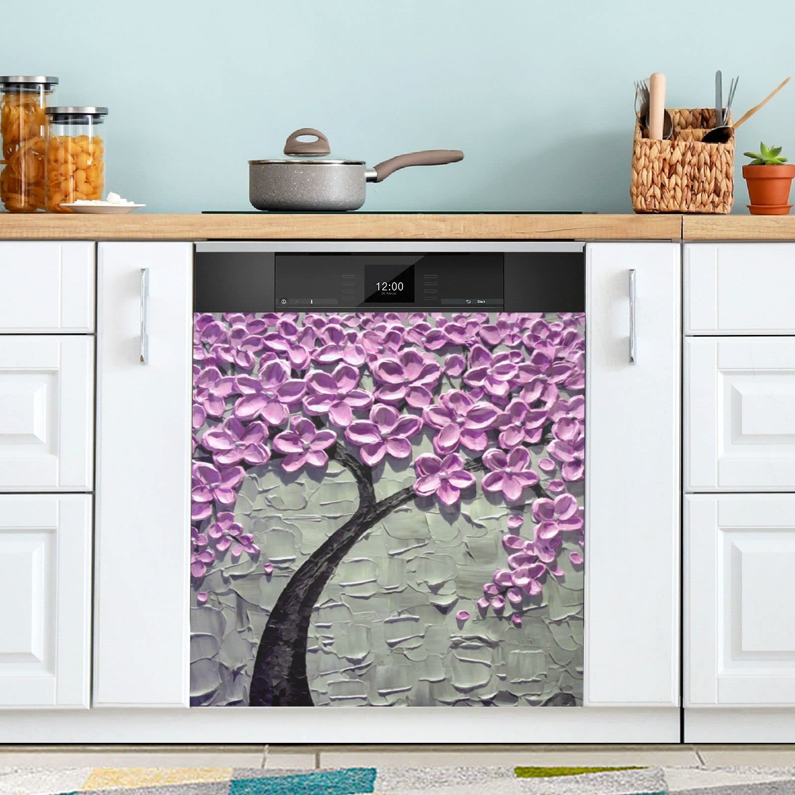Foto 3 pulgar | Funda Magnética Para Lavavajillas Naanle Purple Tree Of Life, 60 X 66 Cm - Venta Internacional.