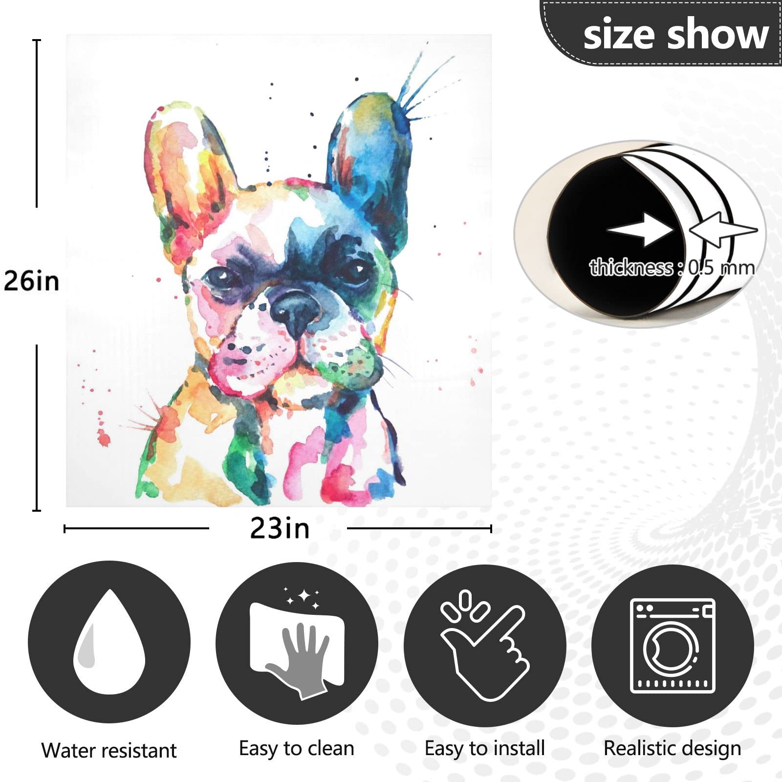 Foto 5 pulgar | Funda Magnética Para Lavavajillas Naanle French Bulldog, 58 X 66 Cm - Venta Internacional.