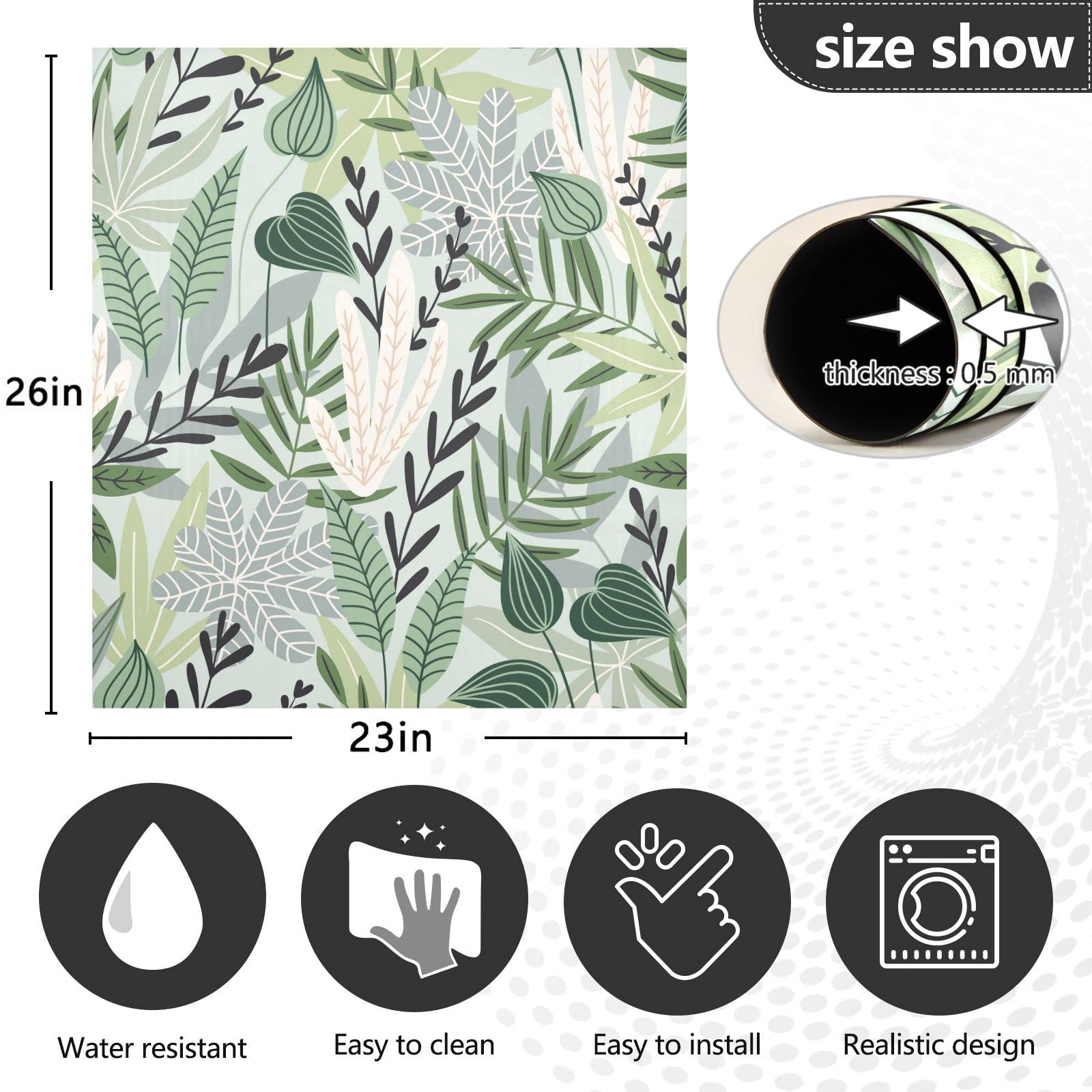 Foto 5 pulgar | Funda Magnética Para Lavavajillas Naanle Hawaii Leaves, 58 X 66 Cm - Venta Internacional.