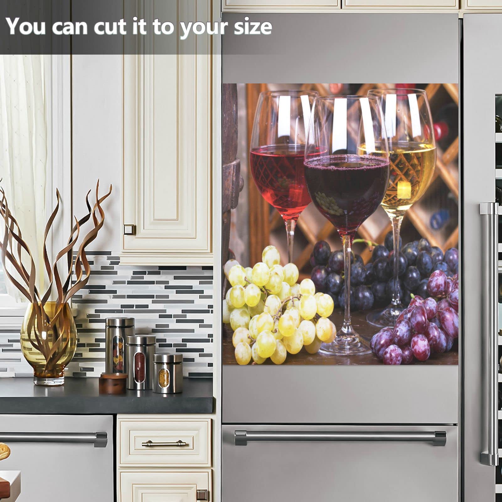 Foto 6 | Funda Magnética Para Lavavajillas Naanle, Diseño De Vino Con Uvas - Venta Internacional.