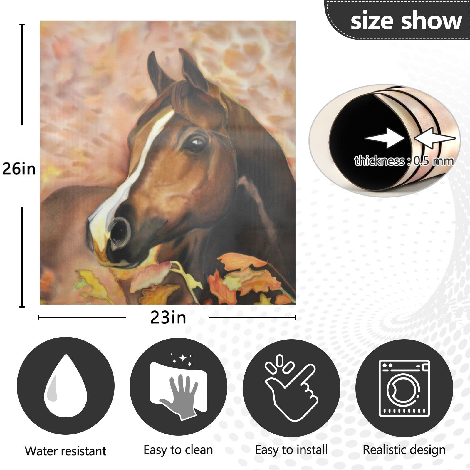 Foto 5 pulgar | Funda Magnética Para Lavavajillas Naanle Painting Horse, 23 X 26 Pulgadas - Venta Internacional.