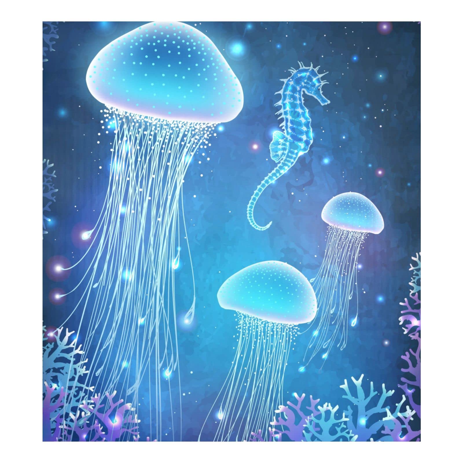 Foto 1 | Cubierta Magnética Para Lavavajillas Naanle Brilling Seahorse Jellyfish - Venta Internacional.