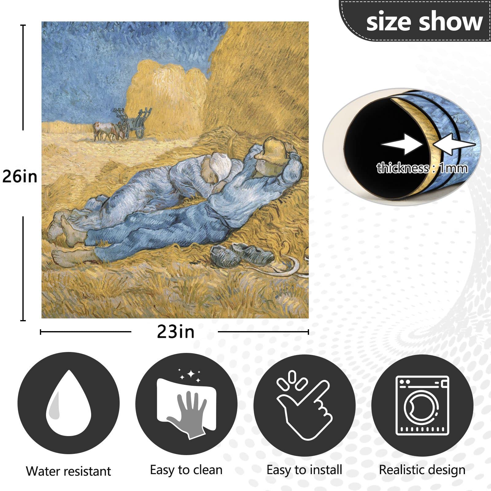Foto 5 pulgar | Funda Magnética Para Lavavajillas Naanle The Siesta Van Gogh, 23 X 26 Cm - Venta Internacional.
