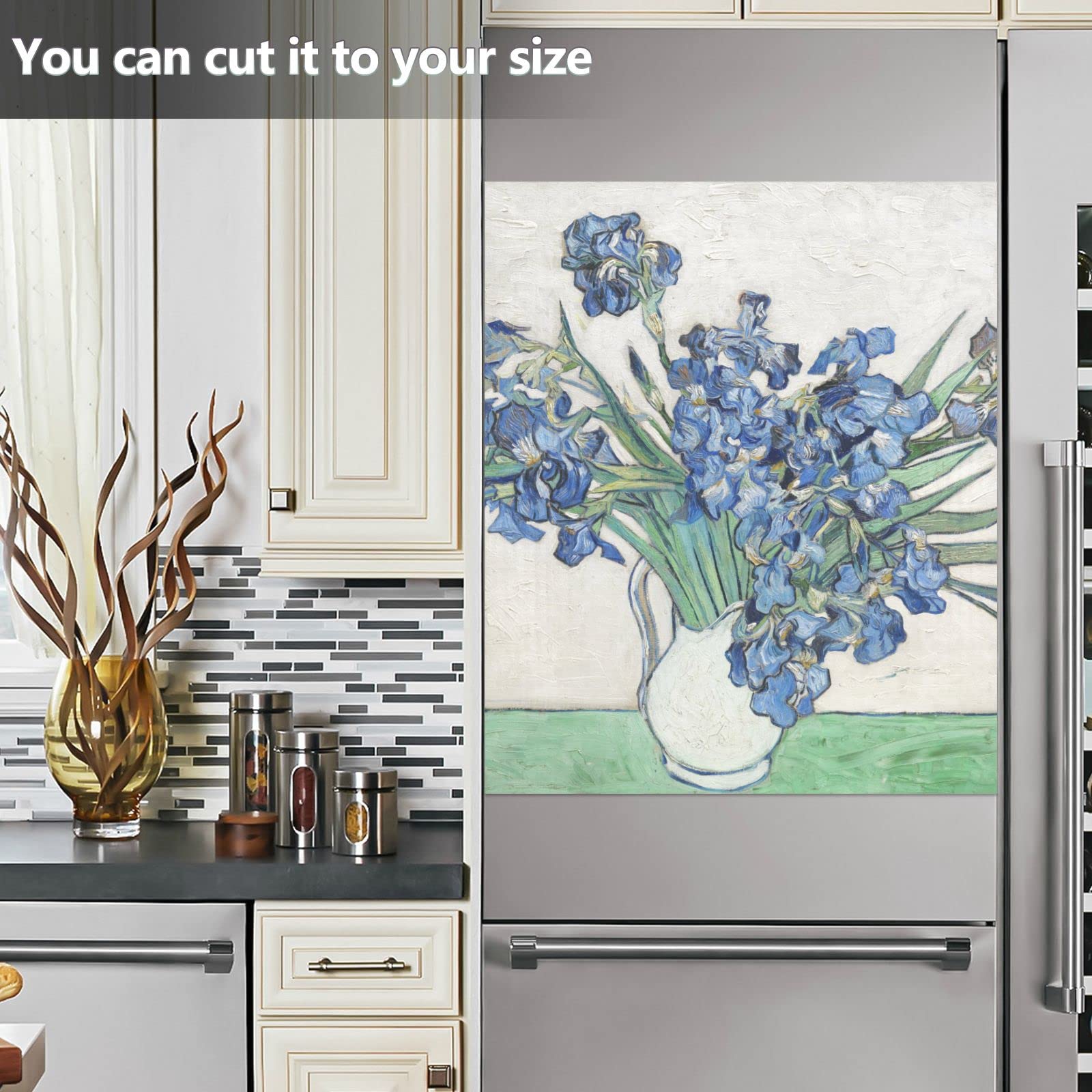 Foto 6 | Funda Magnética Para Lavavajillas Naanle Con Diseño Floral De Lirios Van Gogh, 23 X 26 - Venta Internacional.