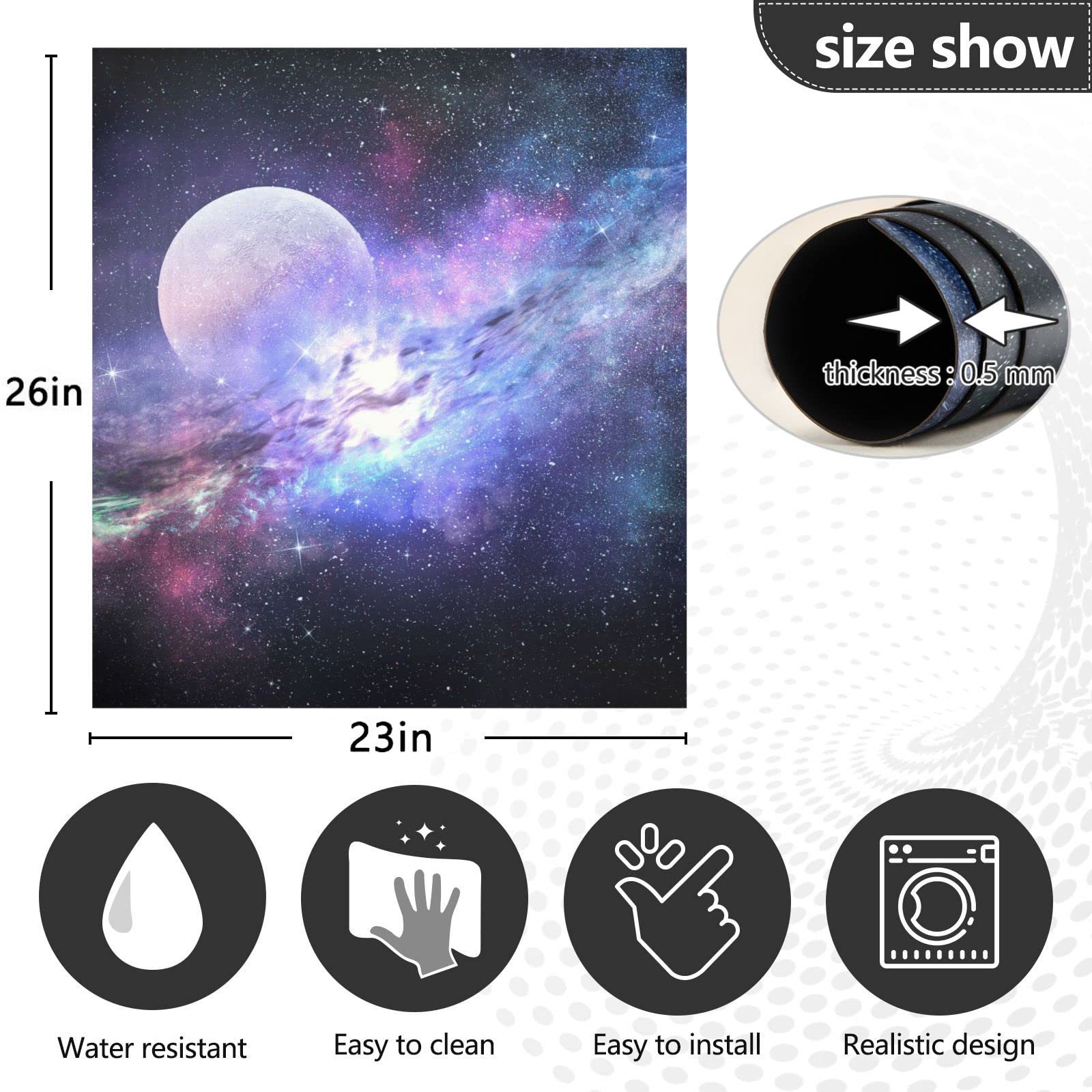 Foto 5 pulgar | Funda Magnética Para Lavavajillas Naanle Space Nebula Planet 60 X 65 Cm - Venta Internacional.