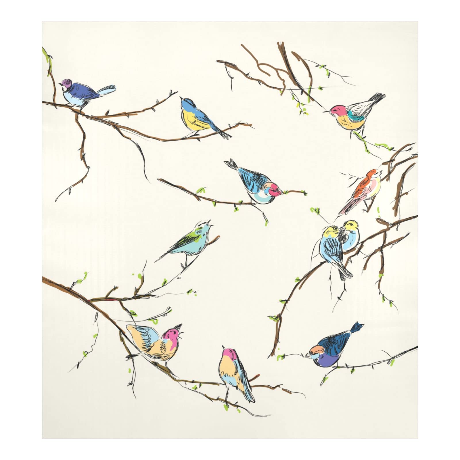 Foto 2 pulgar | Funda Magnética Para Lavavajillas Naanle Vintage Bird 58x66 Cm - Venta Internacional.