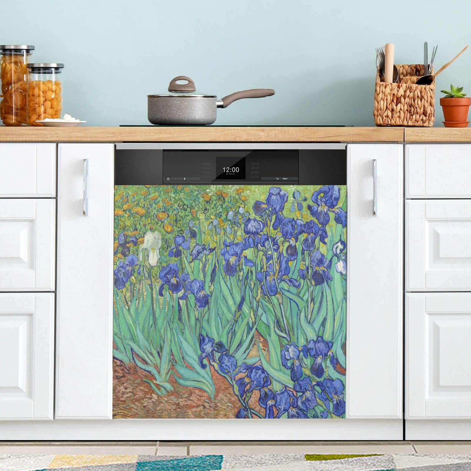 Foto 3 pulgar | Funda Magnética Para Lavavajillas Naanle Irises Van Gogh, 58 X 66 Cm - Venta Internacional.