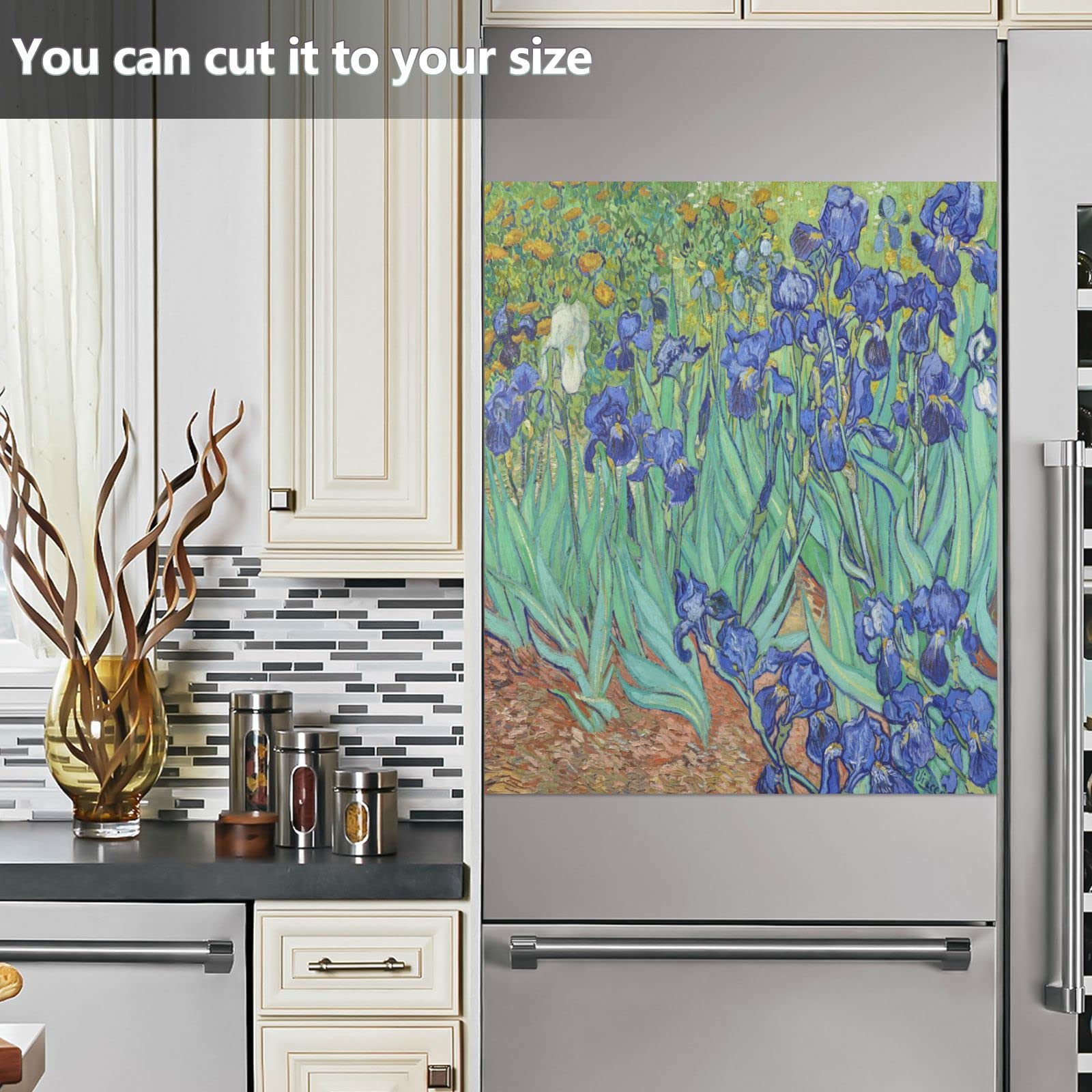 Foto 7 pulgar | Funda Magnética Para Lavavajillas Naanle Irises Van Gogh, 58 X 66 Cm - Venta Internacional.