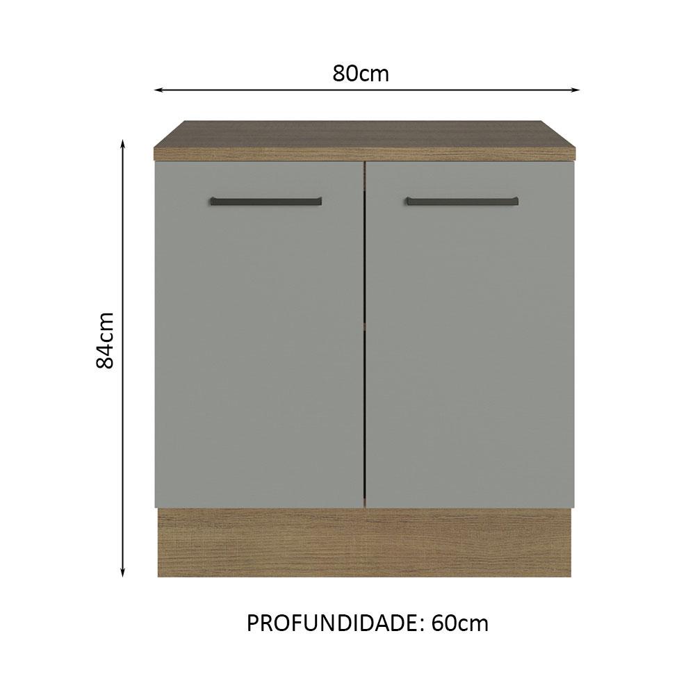 Foto 4 pulgar | Gabinete Bajo Multiuso Madesa Agata 80cm 2 Puertas Mg