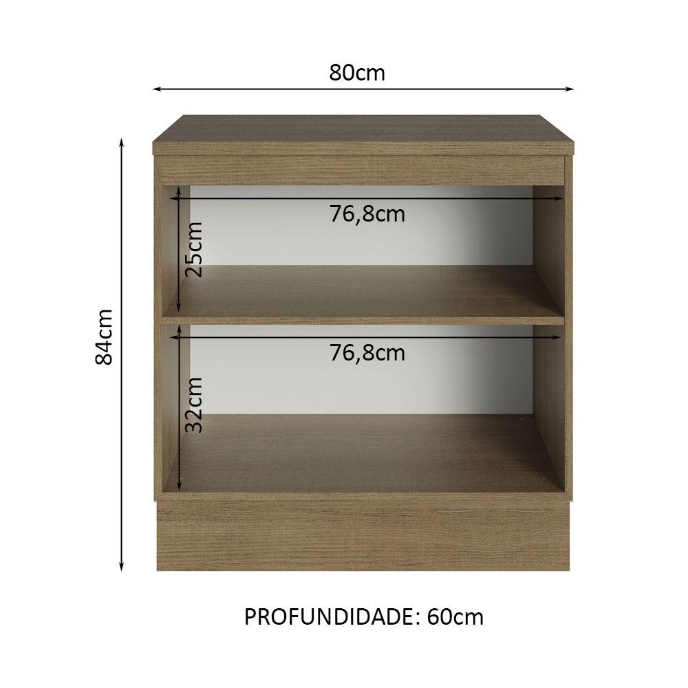 Foto 5 pulgar | Gabinete Bajo Multiuso Madesa Agata 80cm 2 Puertas Mg