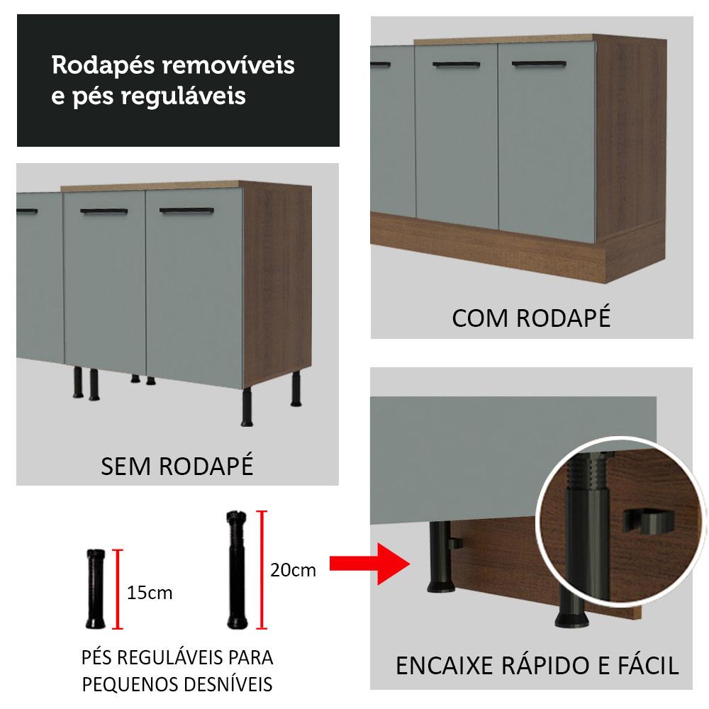 Foto 8 pulgar | Gabinete Bajo Multiuso Madesa Agata 80cm 2 Puertas Mg