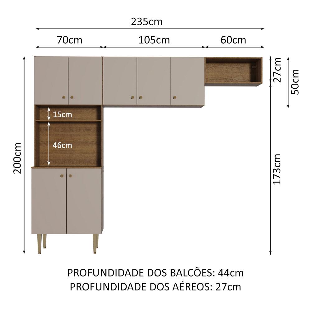 Foto 4 pulgar | Mueble Kit Para Área De Lavado Elegante Gourmet 235cm Mc