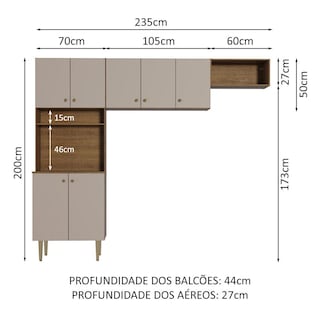 Foto 3 | Mueble Kit Para Área De Lavado Elegante Gourmet 235cm Mc